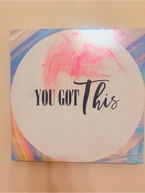 Motivational Pastel Wall Art "You Got This" - Pink Accent